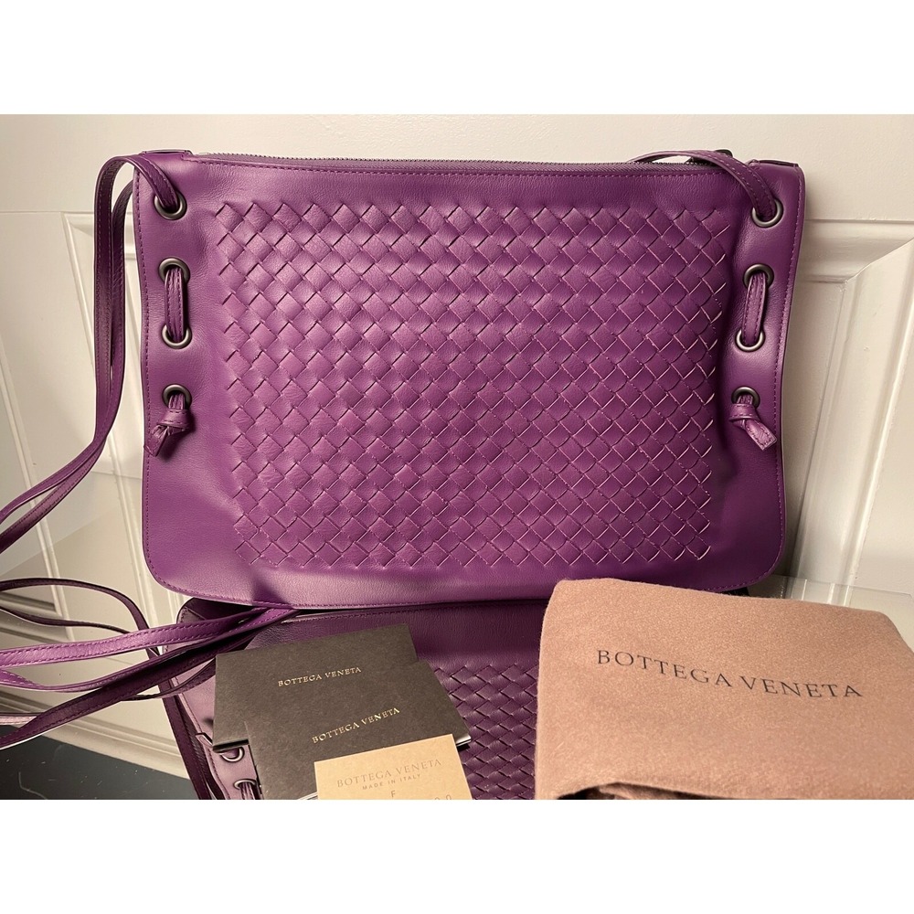 Bottega Veneta Women's Shoulder Bag 623963, Purple Intrecciato Nappa Leather